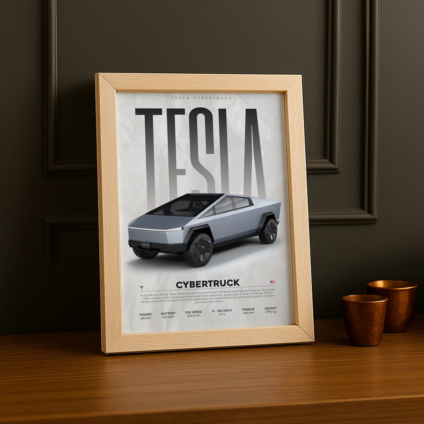 Cadre photo Tesla Cybertruck