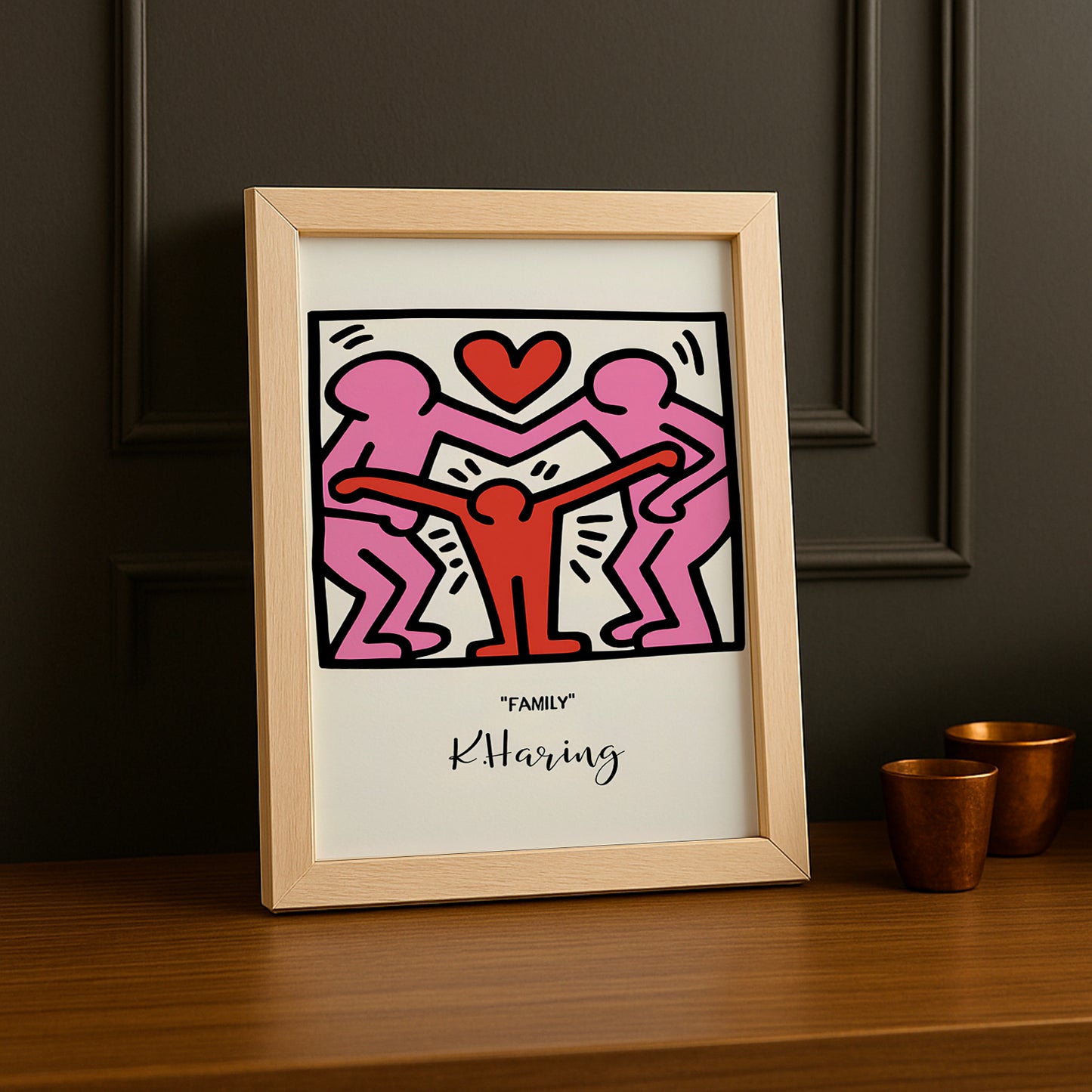 Cadre photo Keith Haring "Family"