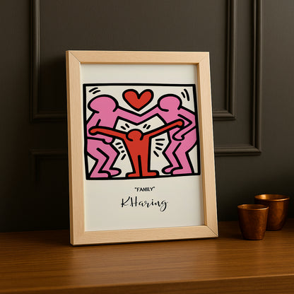 Cadre photo Keith Haring "Family"