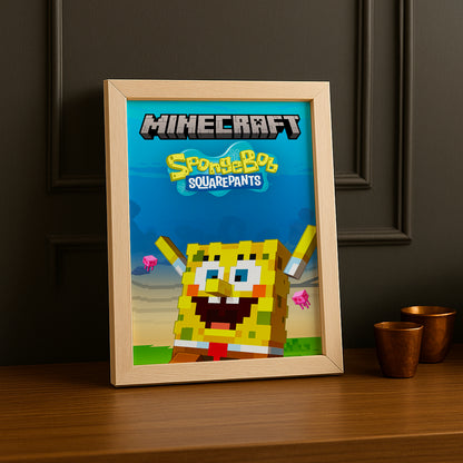 Cadre photo Minecraft - Bob l'Éponge