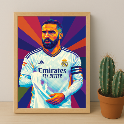 Cadre Photo Carvajal Real Madrid – Affiche HD Encadrée Papier Premium