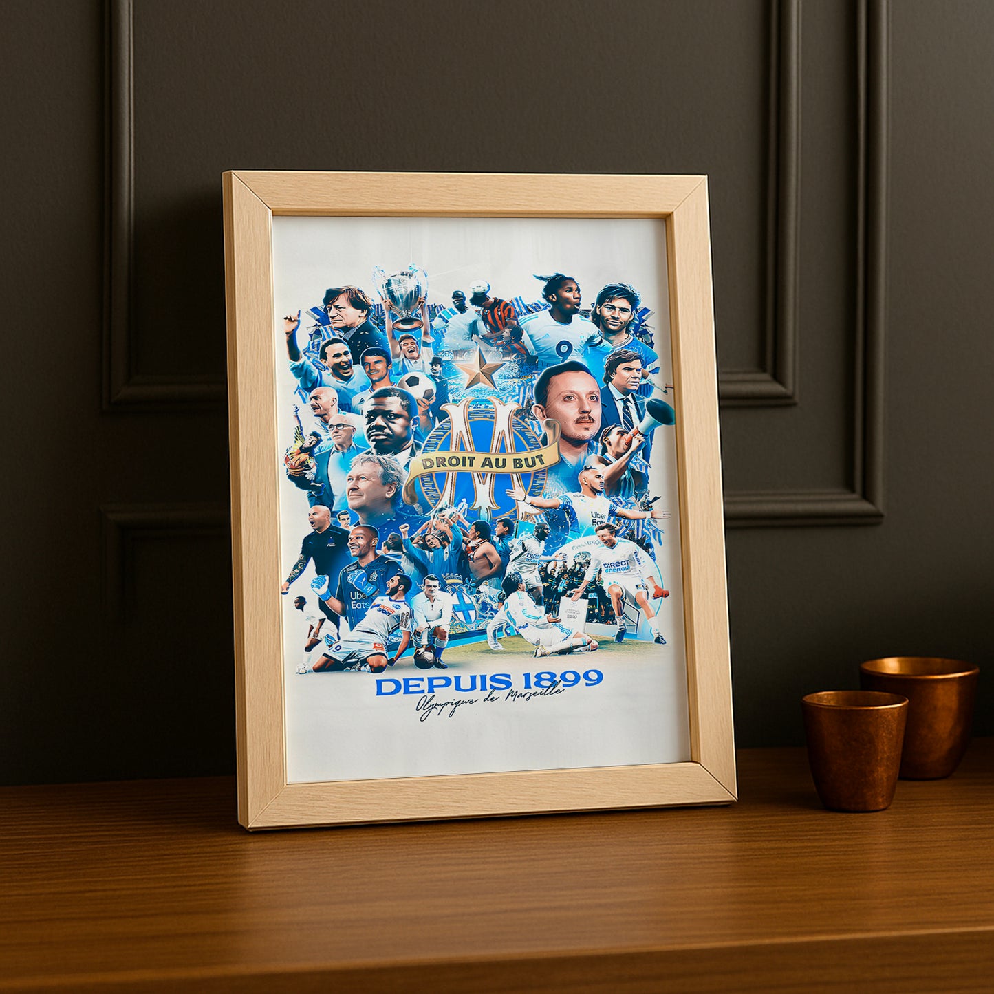 Cadre photo Légendes de l'Olympique de Marseille