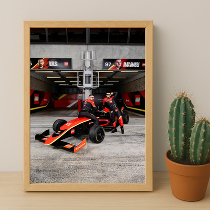 Poster encadrée GP Explorer - Écurie Lego Djilsi x Max Biaggi