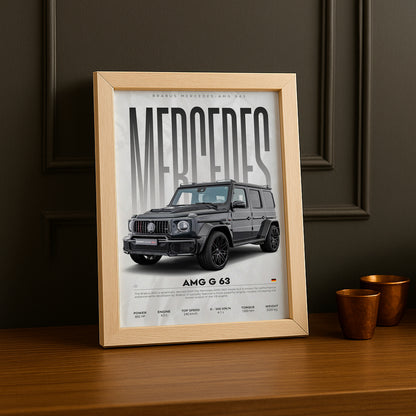 Poster encadré Mercedes G63 AMG
