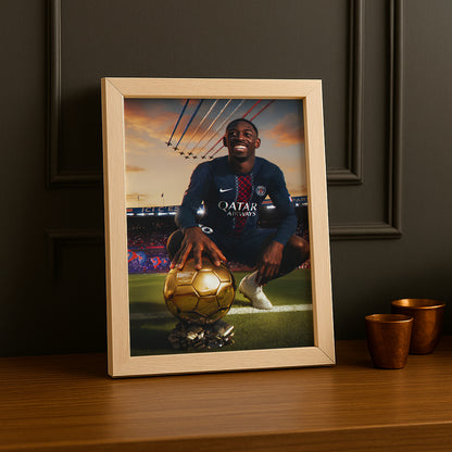 Poster Ousmane Dembélé Ballon d'Or 2025 Stade des Princes