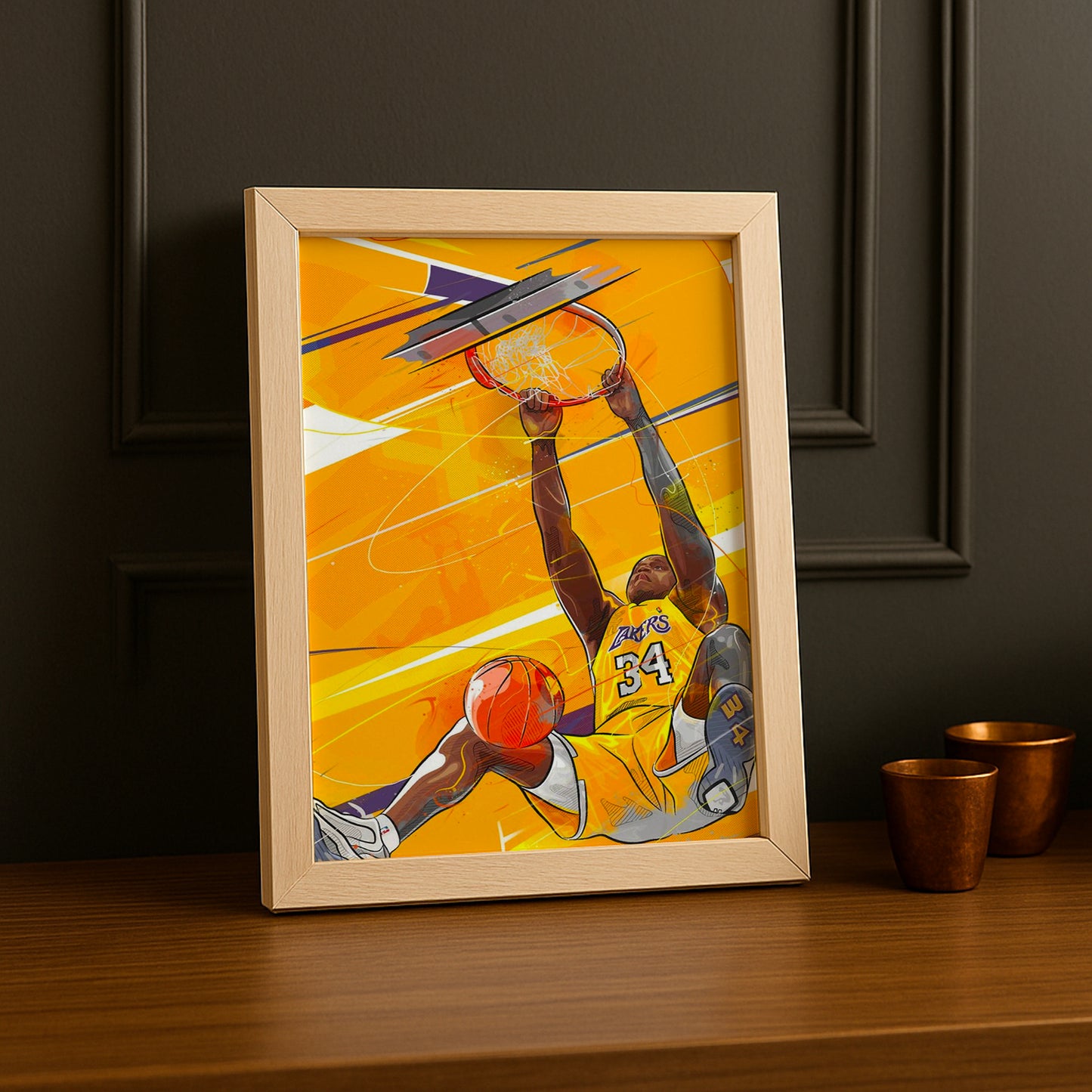 Cadre photo NBA - Dessin Dunk