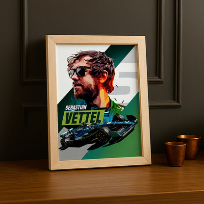 Cadre photo Sebastian Vettel Formule 1
