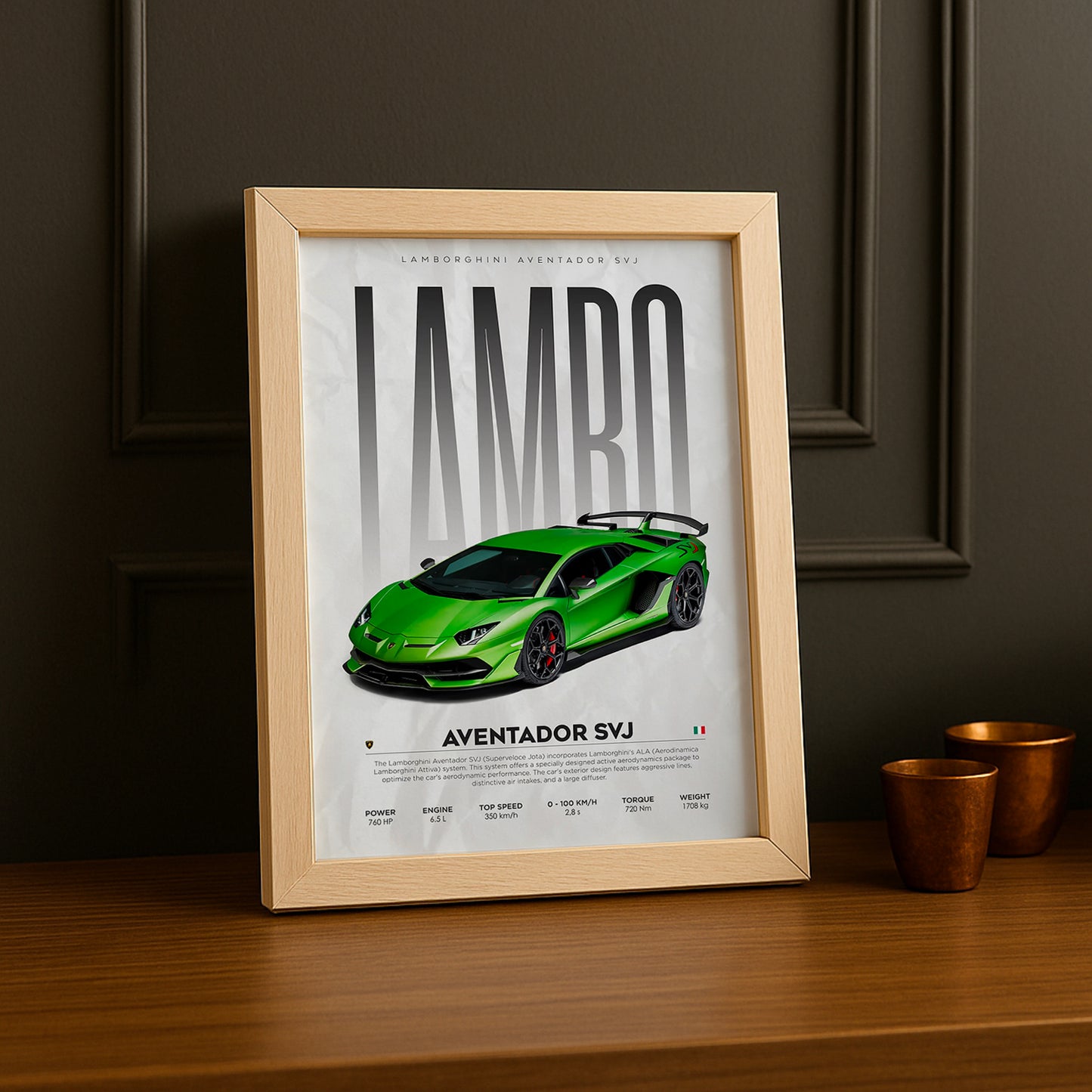 Cadre photo Lamborghini Aventador SVJ