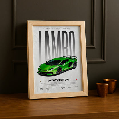 Cadre photo Lamborghini Aventador SVJ