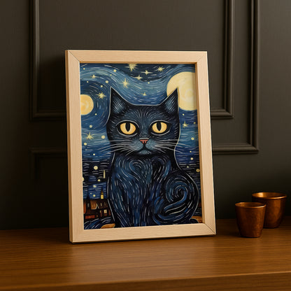 Cadre photo Chat by Night