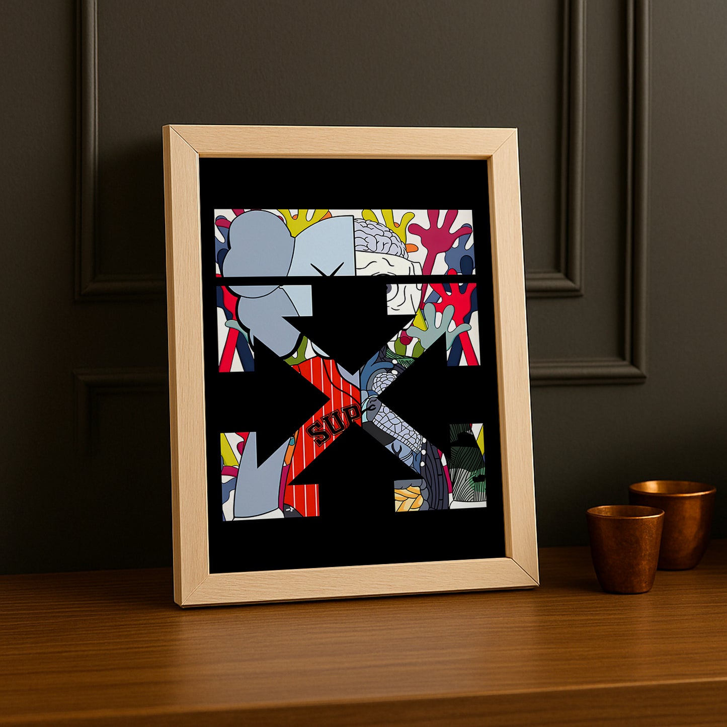 Cadre photo Off-White x Kaws