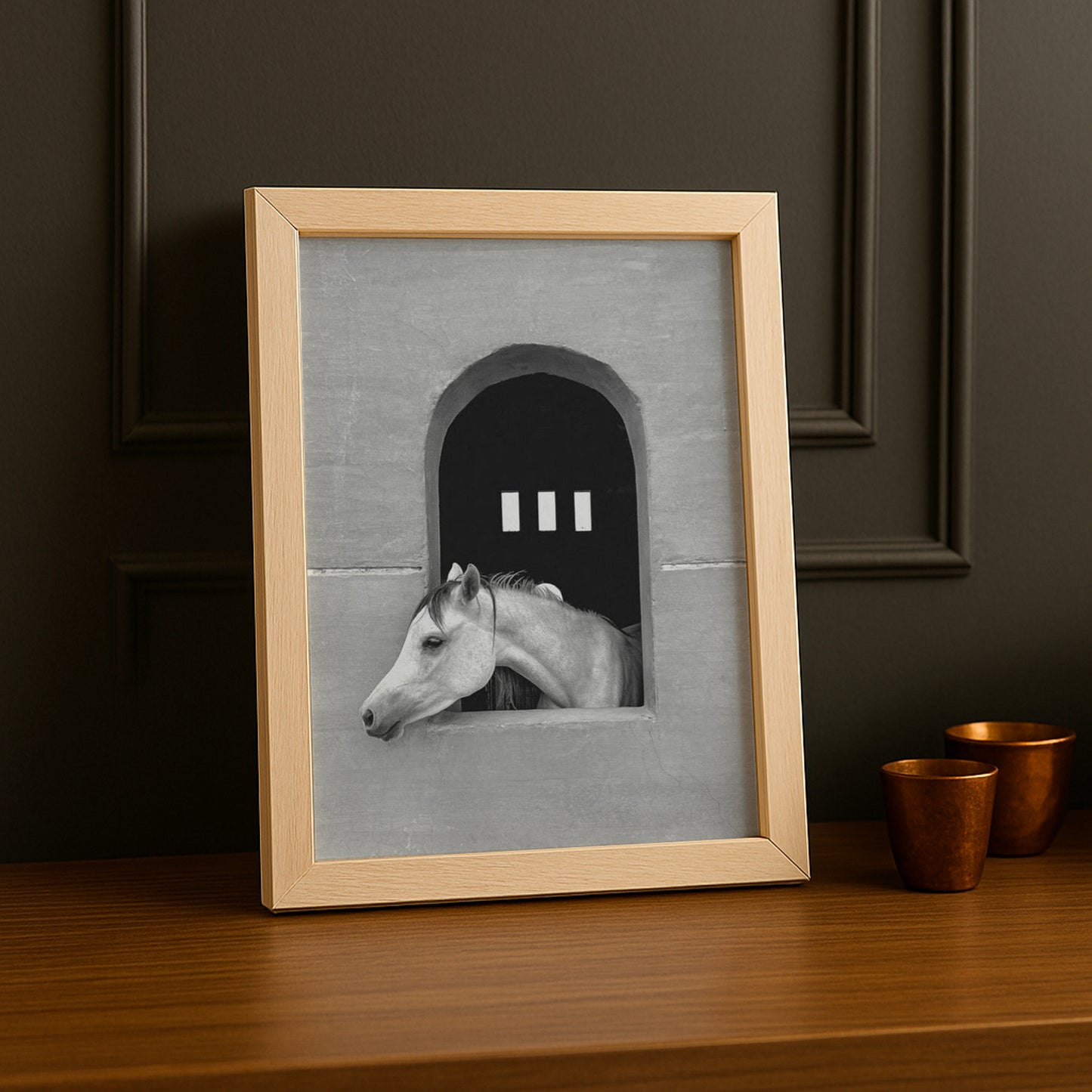 Cadre photo Équitation - White Horse