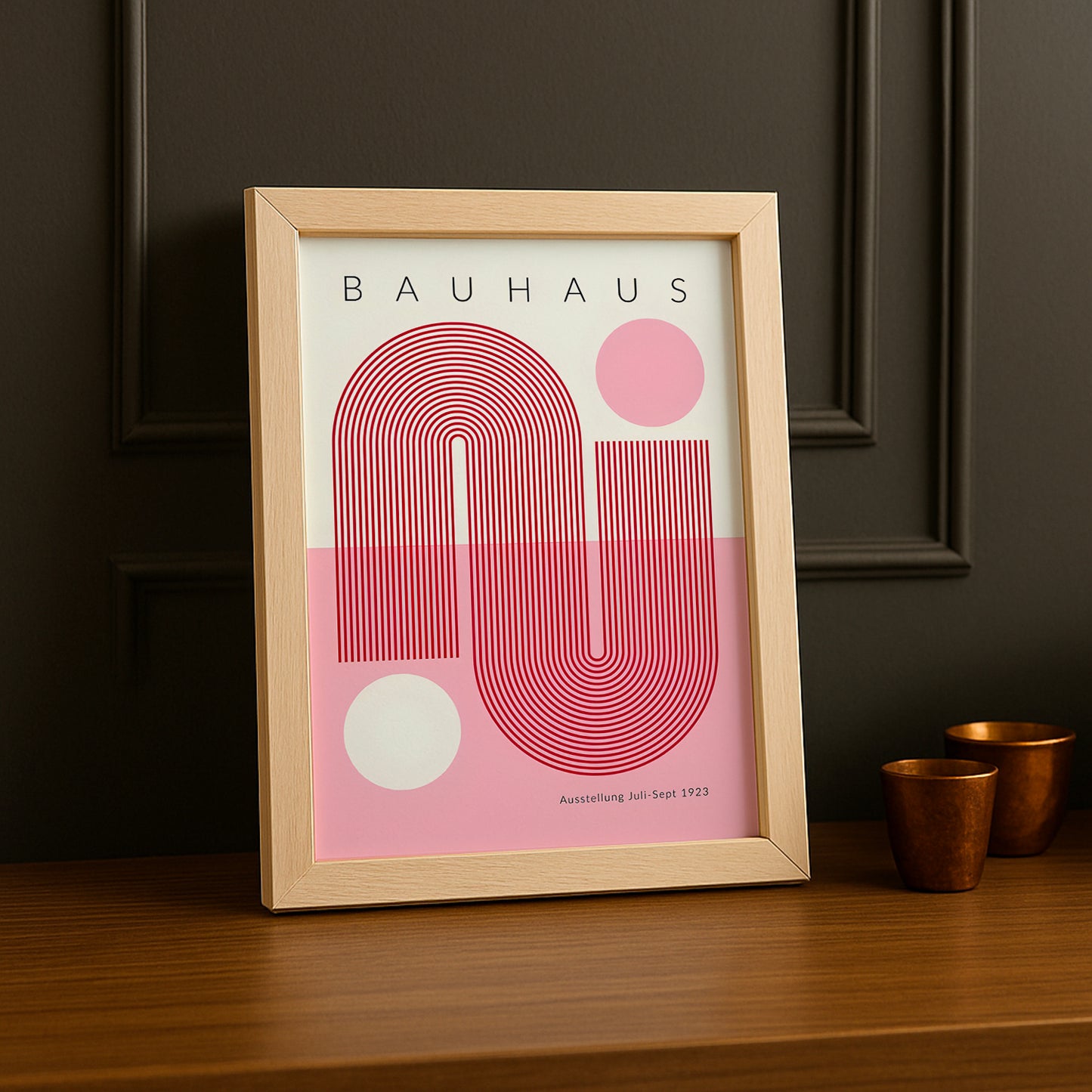 Cadre photo Bauhaus rose