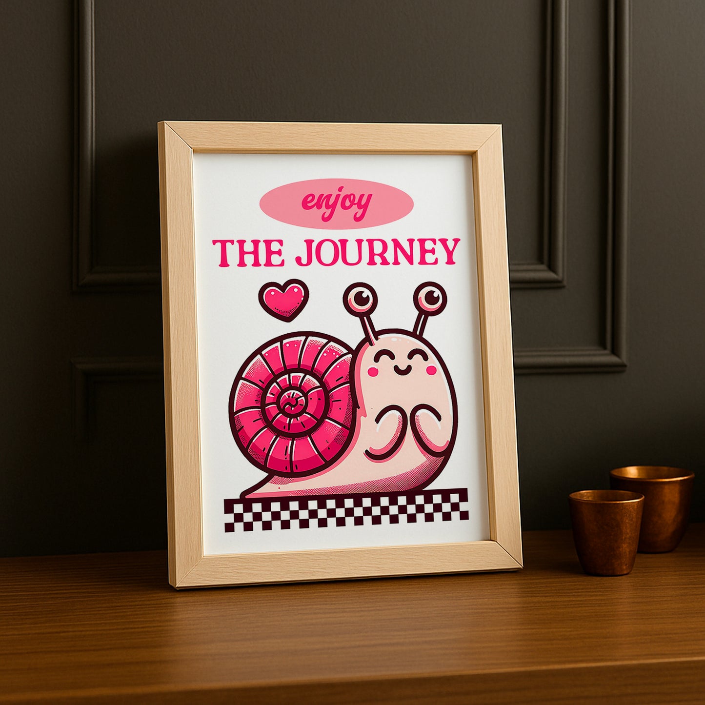 Cadre photo Citation - Enjoy The Journey