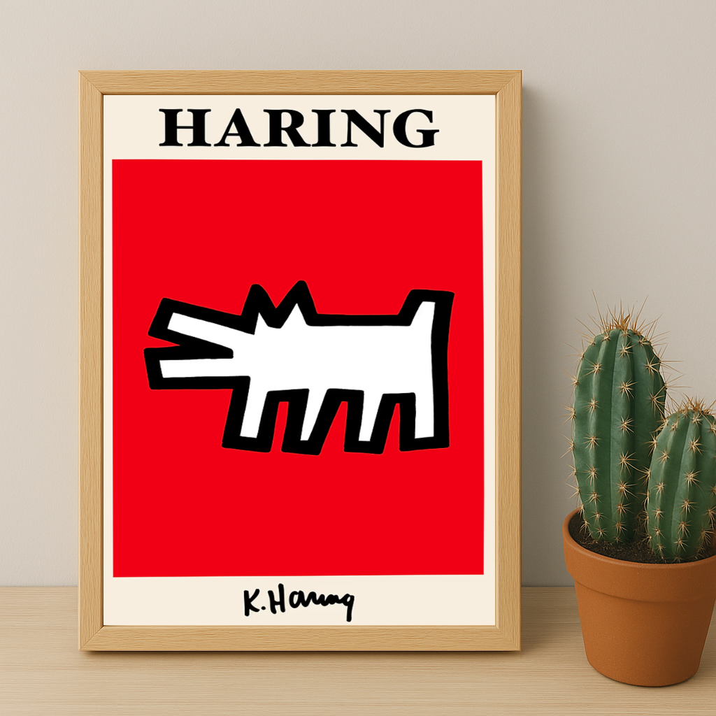 Cadre photo Keith Haring Dog