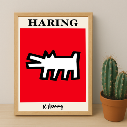 Cadre photo Keith Haring Dog