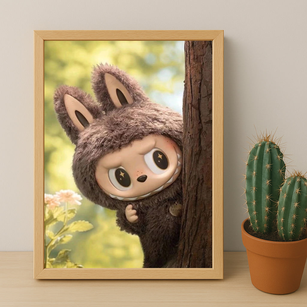 Poster Labubu - Cache-cache