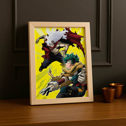Cadre Photo My Hero Academia - Izuku Midoriya vs. Tomura Shigaraki