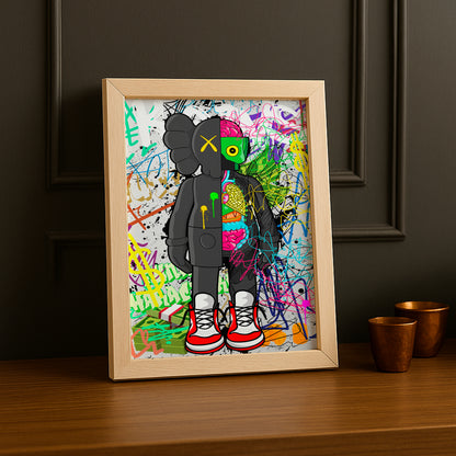 Cadre photo Kaws Graffiti