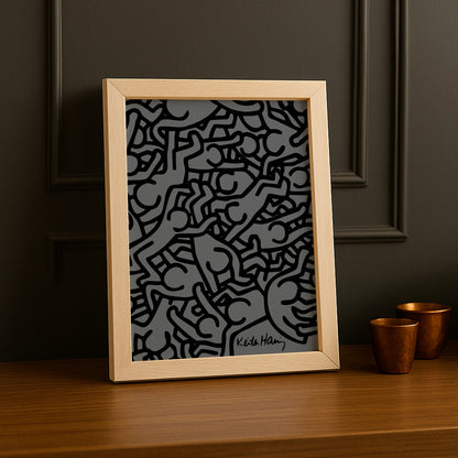 Cadre Photo Keith Haring - Grey Aesthetic
