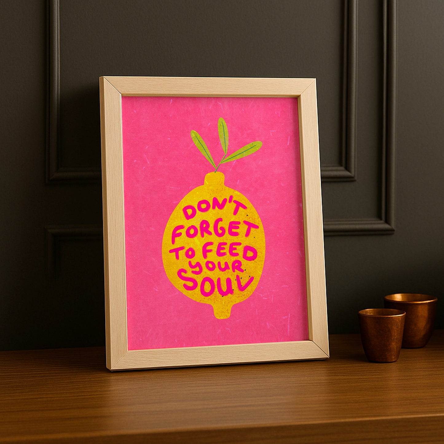 Cadre photo Citation - Don't forget to feed