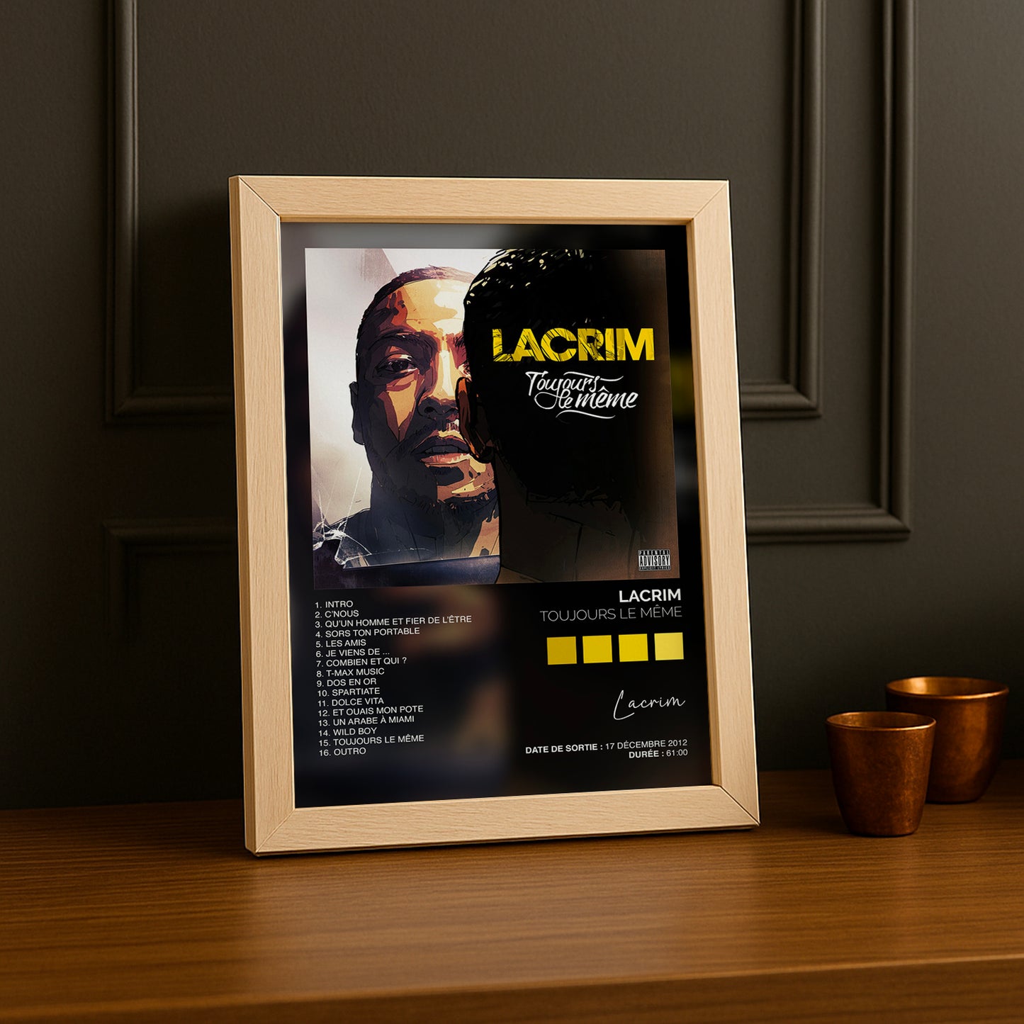 Cadre photo Album Musicaux - Toujours le même de Lacrim