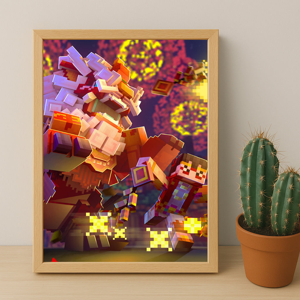 Cadre photo Minecraft - Nouvel an Lunaire