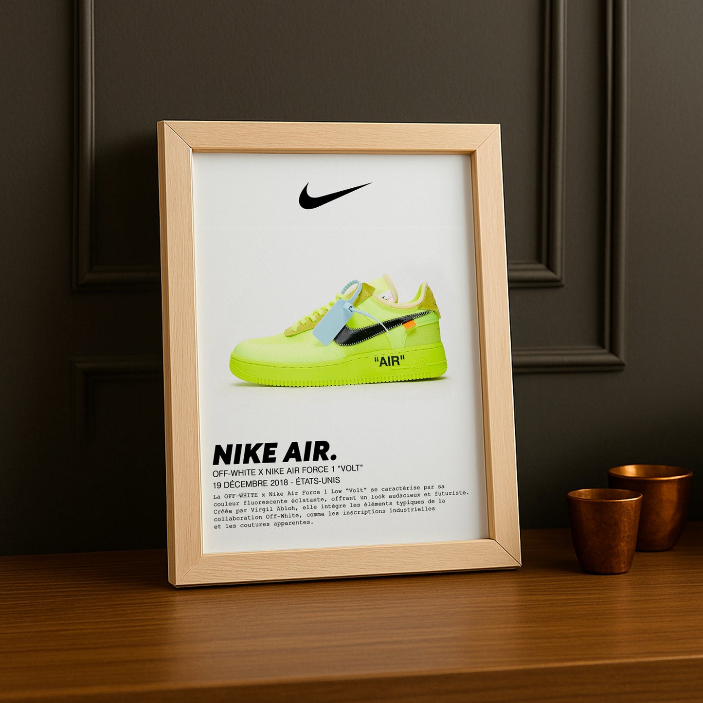 Cadre photo Off-White x Nike Air Force 1 Volt