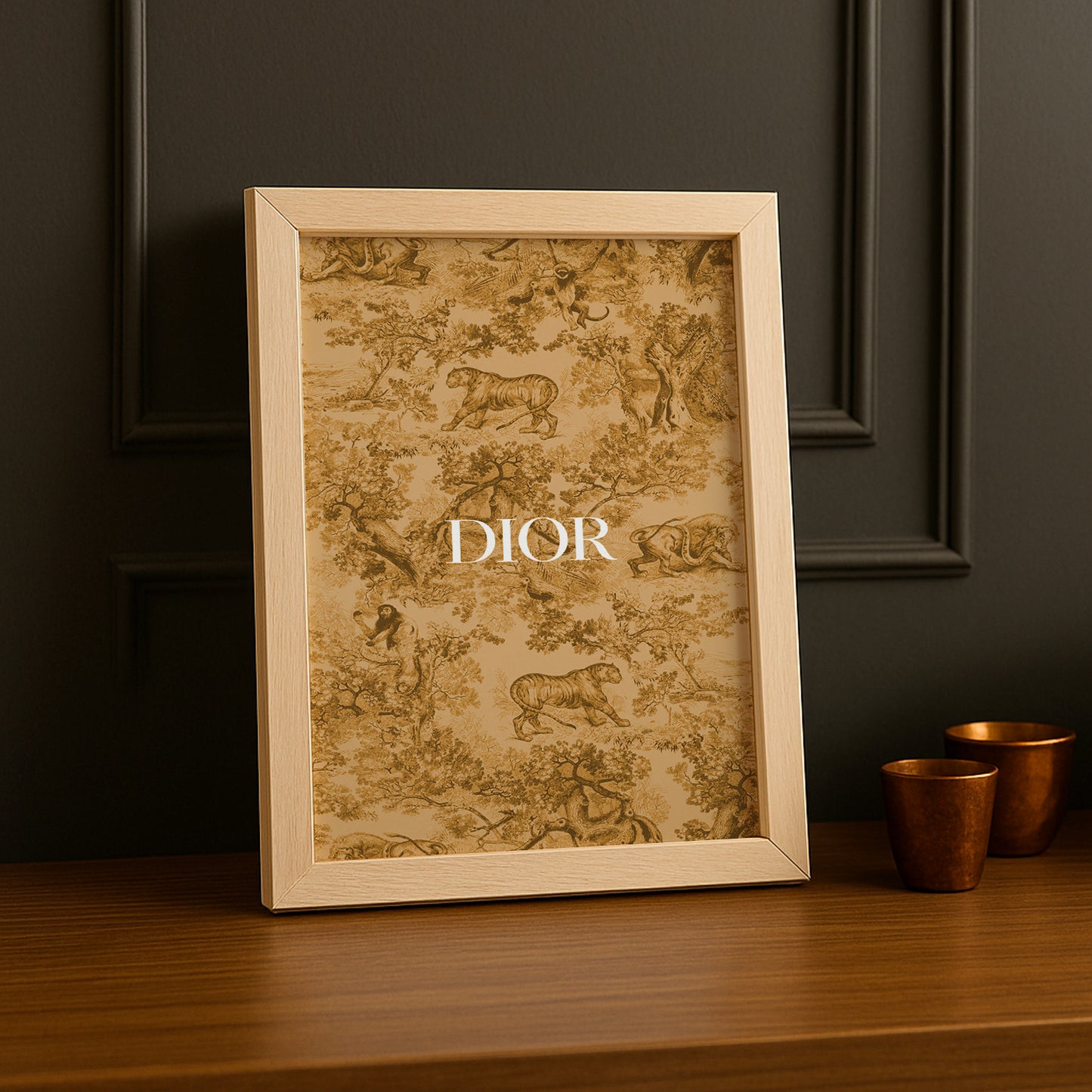 Cadre photo Dior Orange Dessin