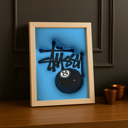 Cadre photo Stüssy 8 logo bleu