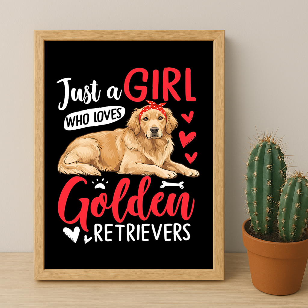 Golden Retrievers - Poster