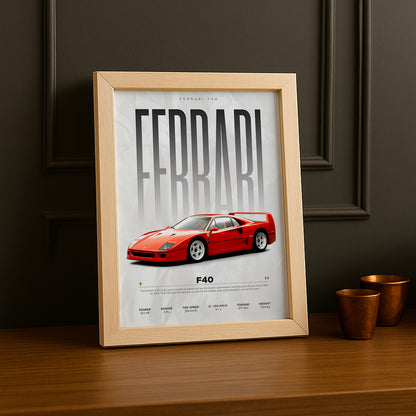 Cadre photo Ferrari F40