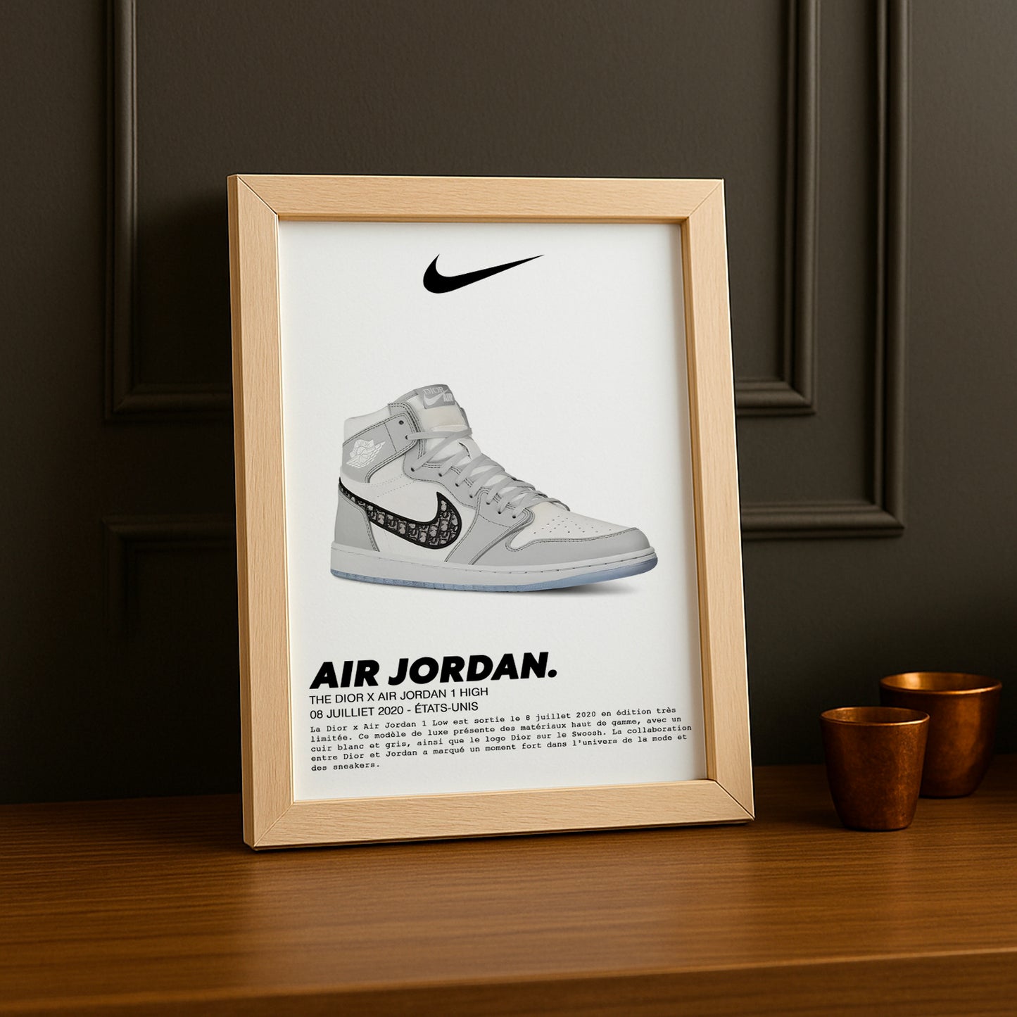 Air Jordan 1 High x The Dior Fotorahmen 