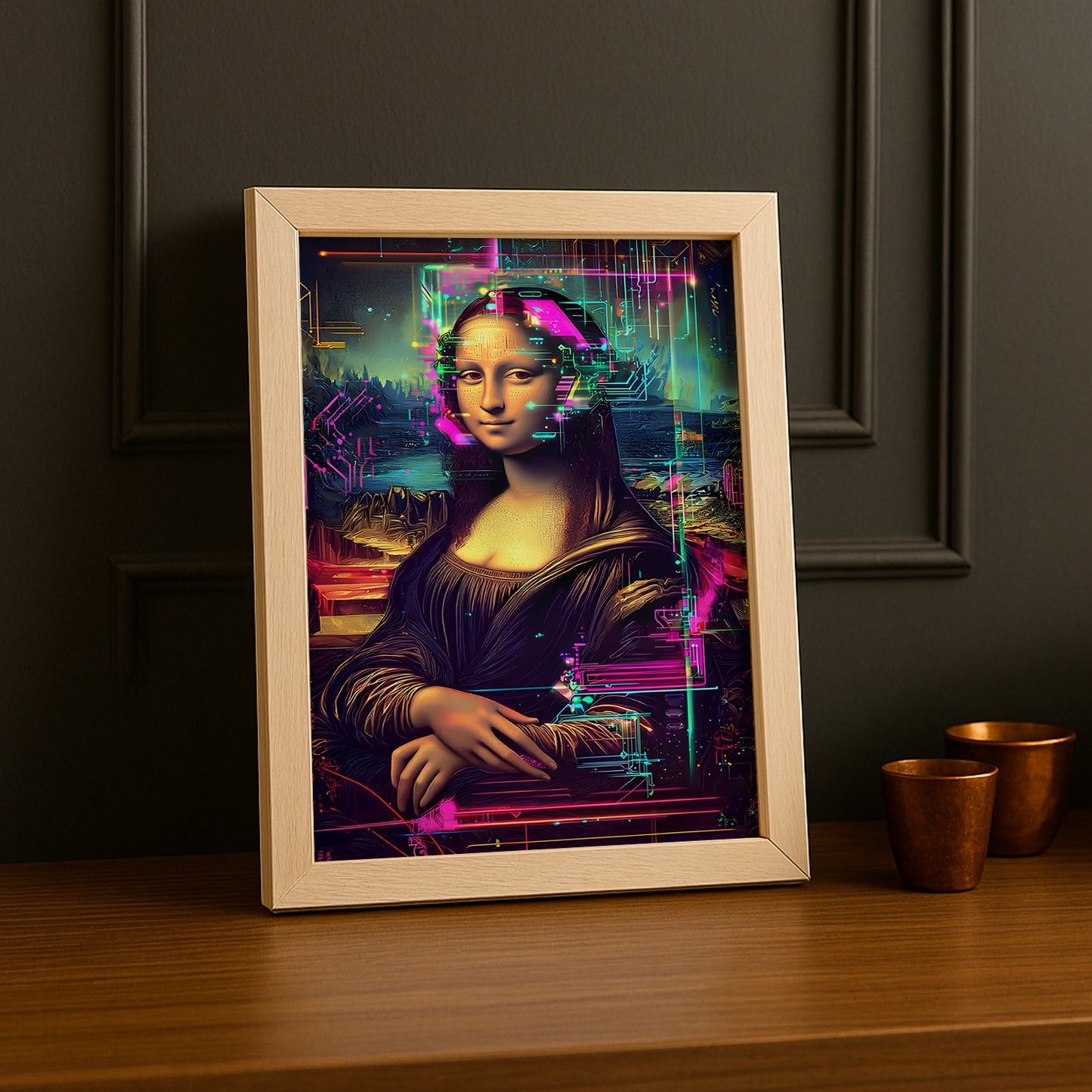 Cadre photo Mona Lisa La Joconde matrix