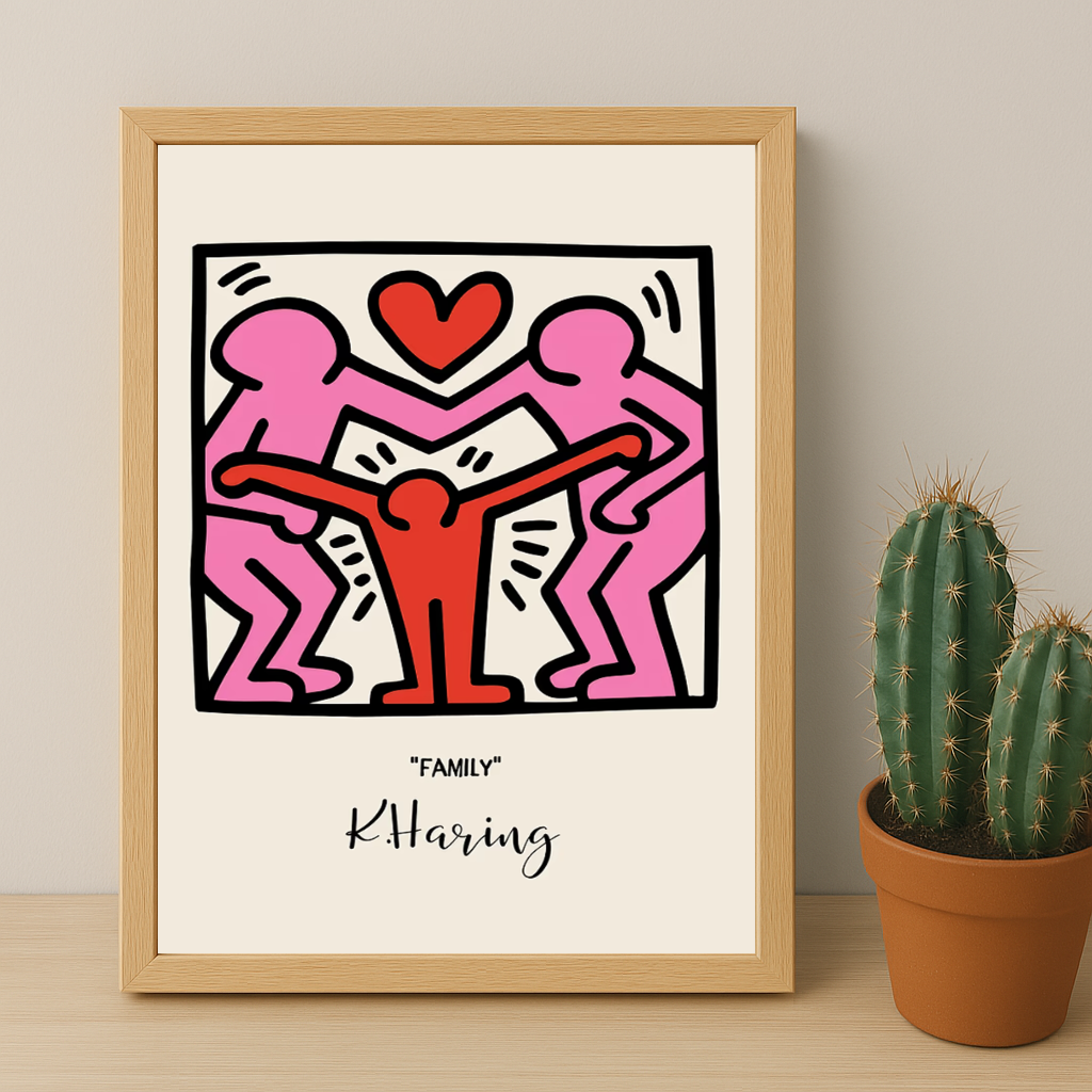 Cadre photo Keith Haring "Family"