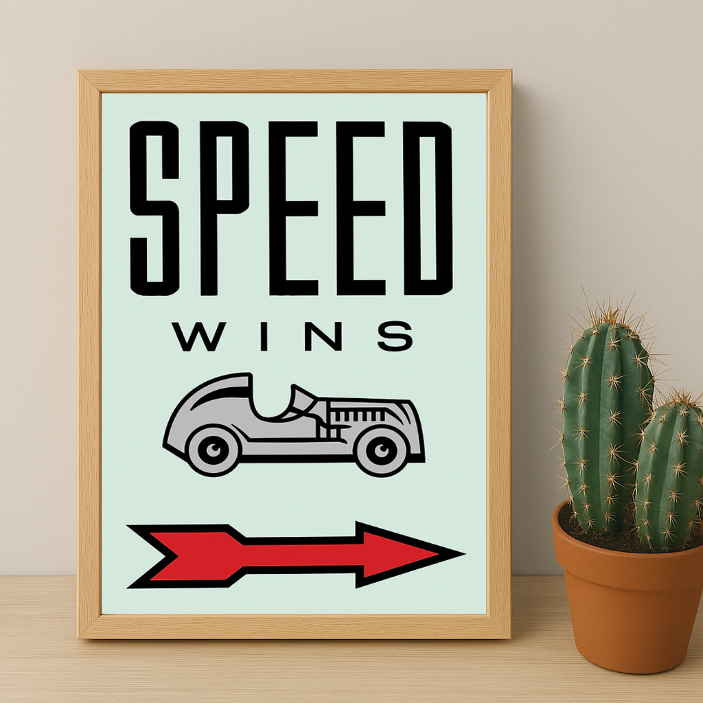 Speed Wins Monopoly - Cadre photo