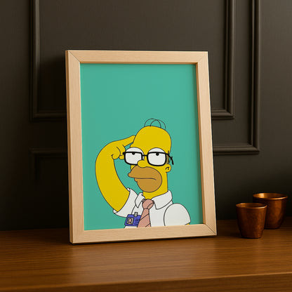 Cadre Photo Les Simpsons - Homer Simpson au travail