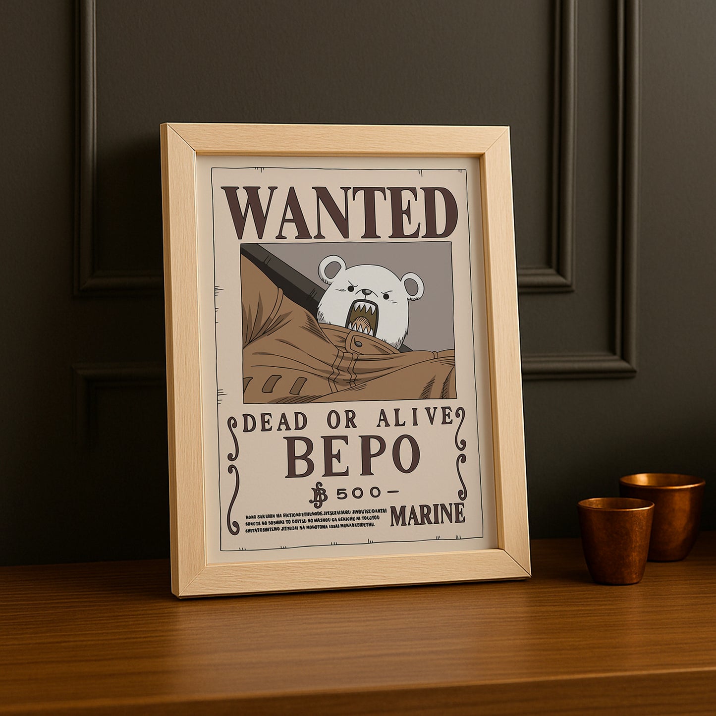Cadre photo One Piece - Wanted Bepo