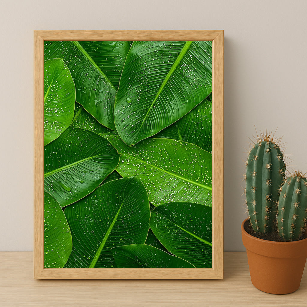 Poster Naturel - Feuille verte