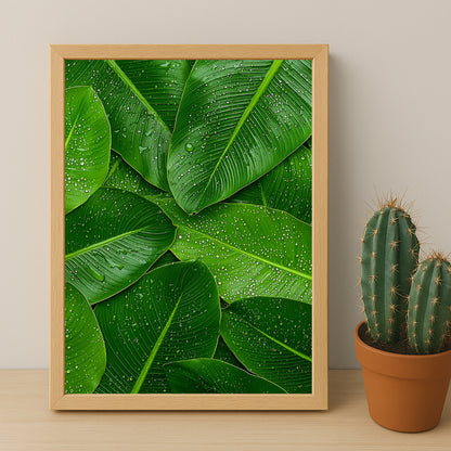 Poster Naturel - Feuille verte