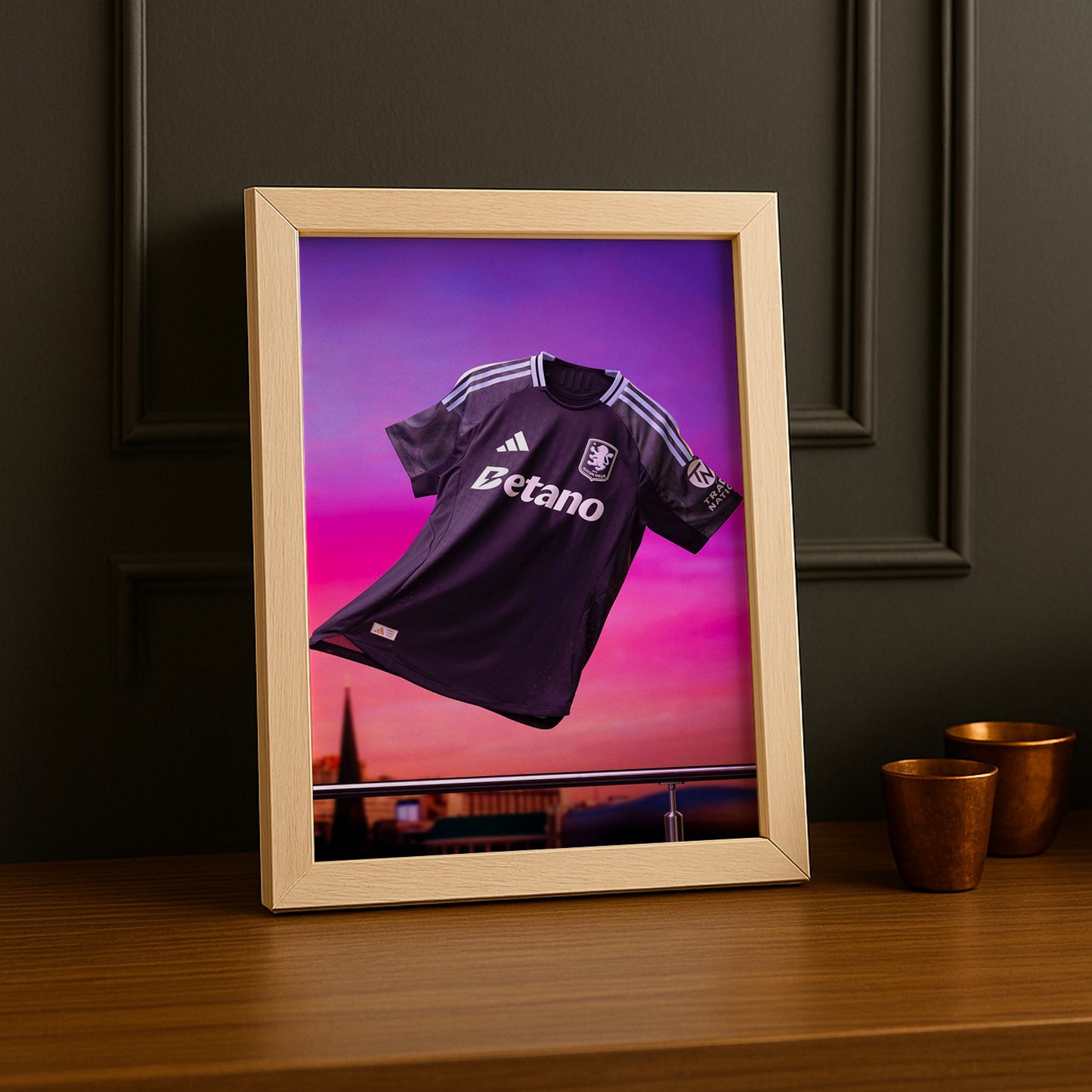 Cadre photo - Maillot Aston Villa Extérieur 25-26