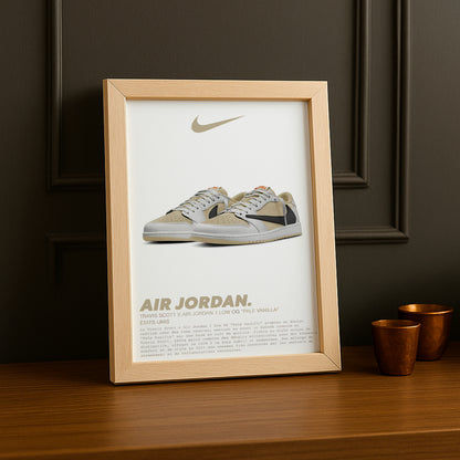 Cadre photo Travis Scott x Air Jordan 1 Low OG Pale Vanilla