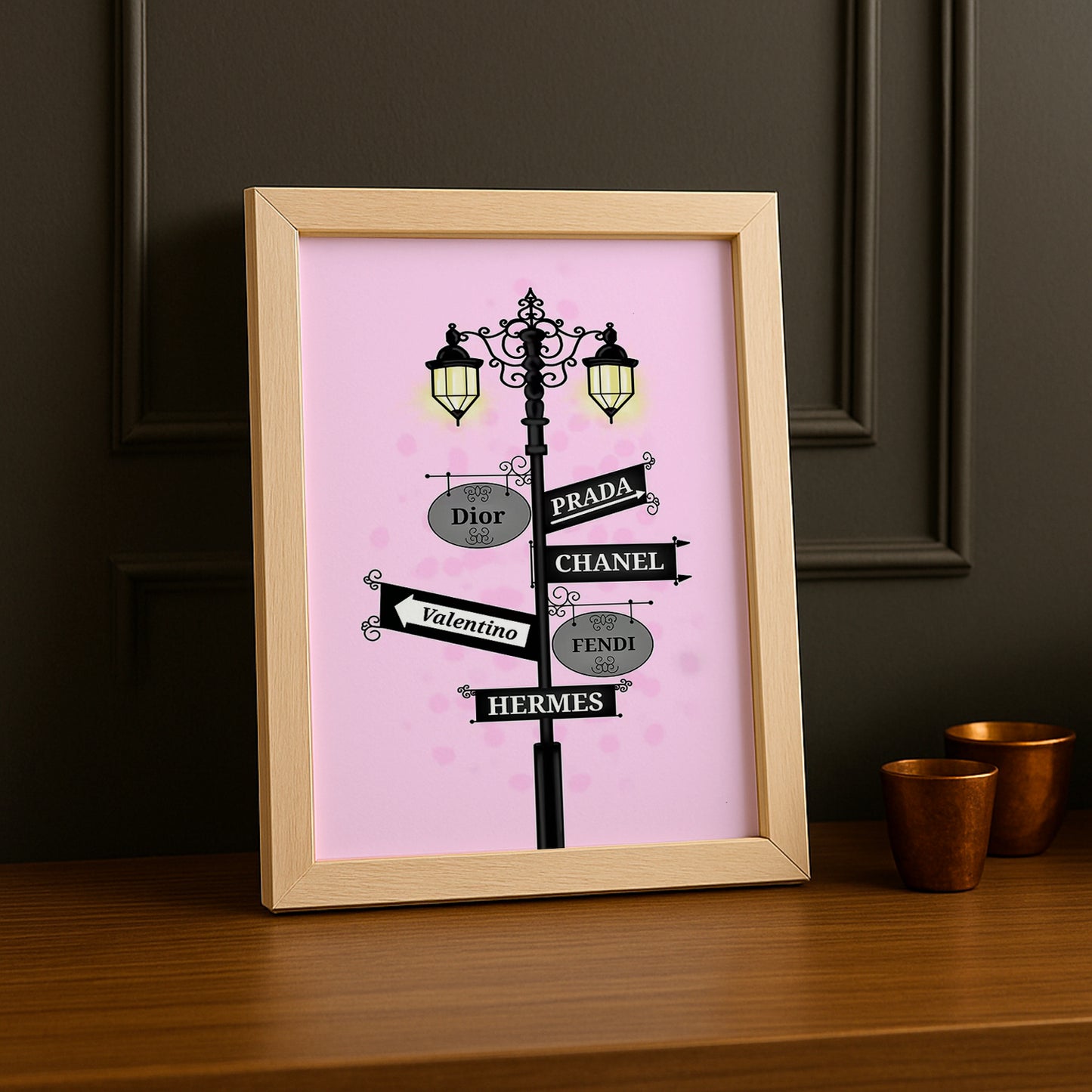 Cadre photo Mode - Panneau Multi-Brands Pink