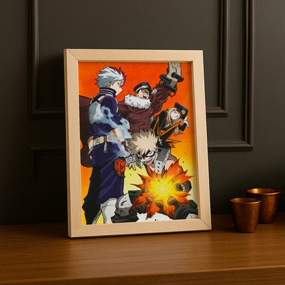 Cadre Photo My Hero Academia - Bakugo Team