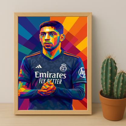 Cadre Photo Valverde Real Madrid – Poster Encadré HD Papier Premium