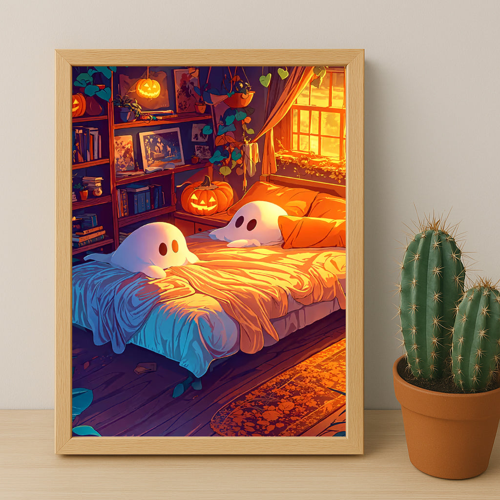 Poster Halloween - Fantômes mignon