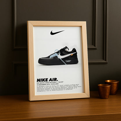Cadre photo Off-White x Nike Air Force 1 Black