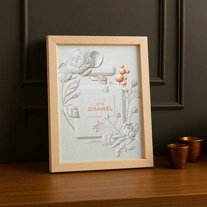 Cadre photo Chanel - N°5 Full White x Gold