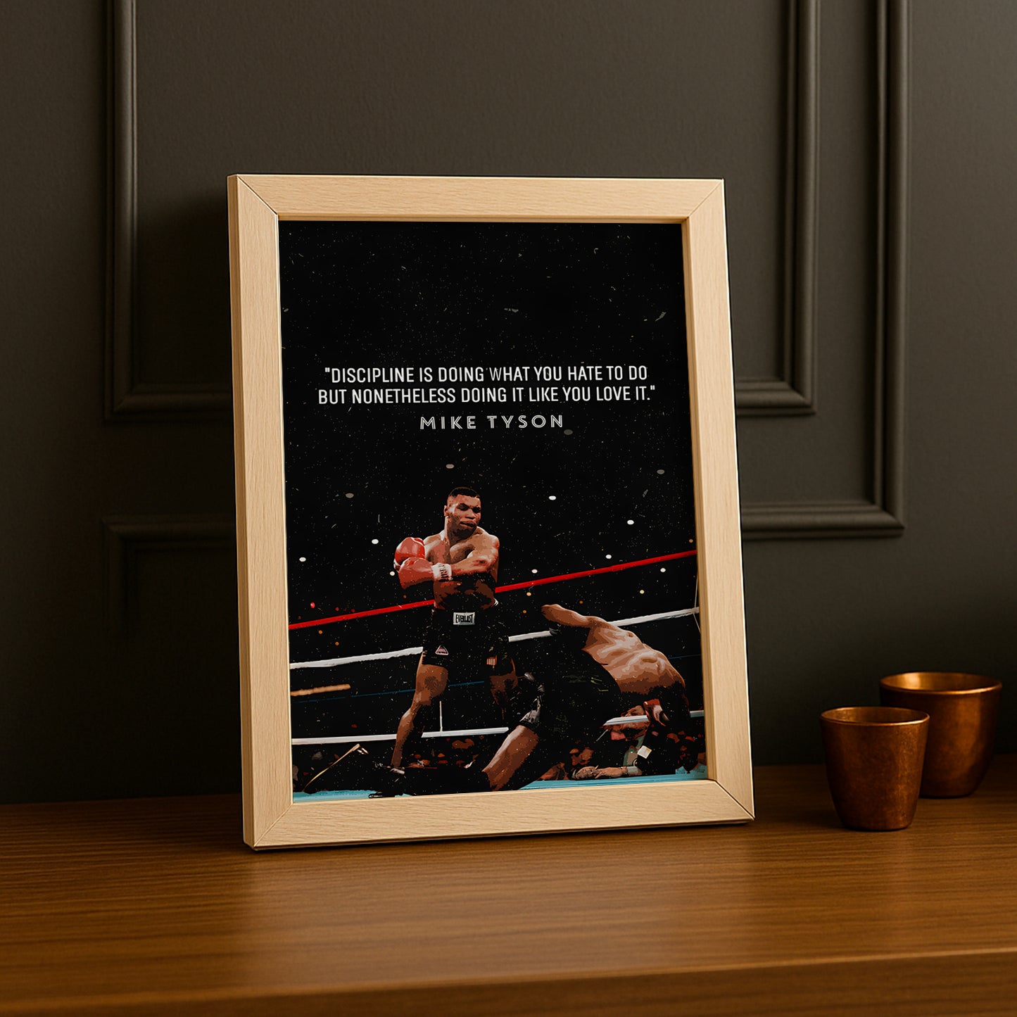 Cadre Photo Boxe - Mike Tyson Discipline