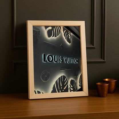 Cadre photo Louis Vuitton - Logo Lumineux